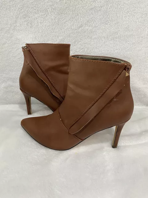 Michael Antonio Jessy Boots Womens Size 6 Toffee Color Ankle Booties Side Zipper