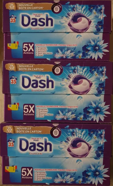 DASH Lessive liquide 2 en 1 envolée d'air 70 lavages 3,5l pas cher