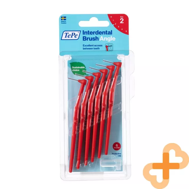 Tepe Angle Brossettes Interdentaires avec Poignée 0.5 MM Rose 6 Pièces Taille 2