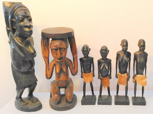 6 Afrikanische Holzfiguren