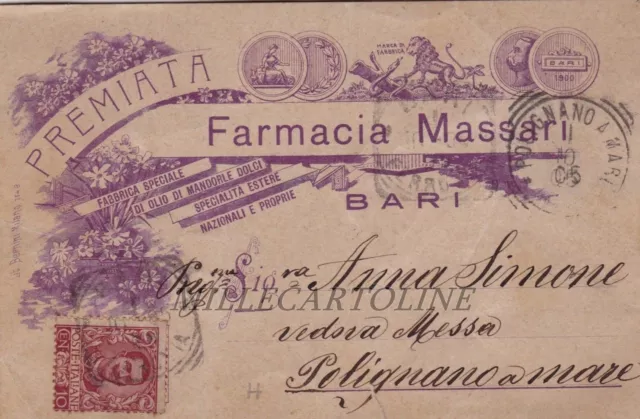 BARI:  1906 - testatina Farmacia Massari