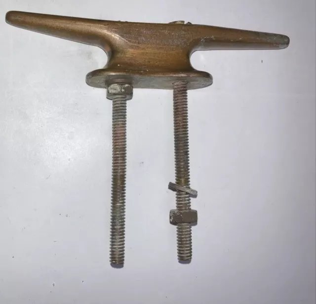 Vintage Brass Dock Cleat With Bolts