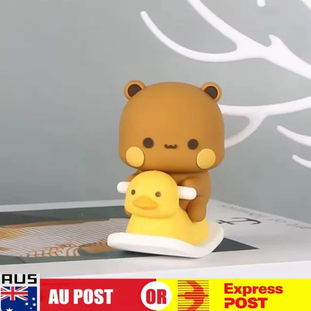 6.5cm Kawaii Bubu Panda Bear Figure Toys Birthday Christmas Gift (Yellow)