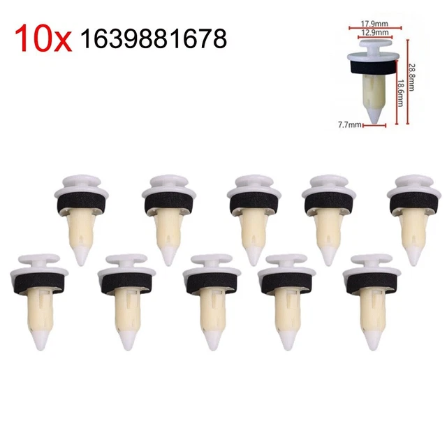 10x Fastener Clip - Inner Door Panel W/ Sealer 1639881678 For Mercedes W163