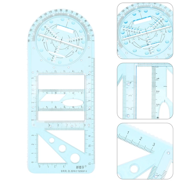 Measuring Ruler Craft MEASURING CRAFT RULER Drawing Template Rules with Templates £10.19 ...