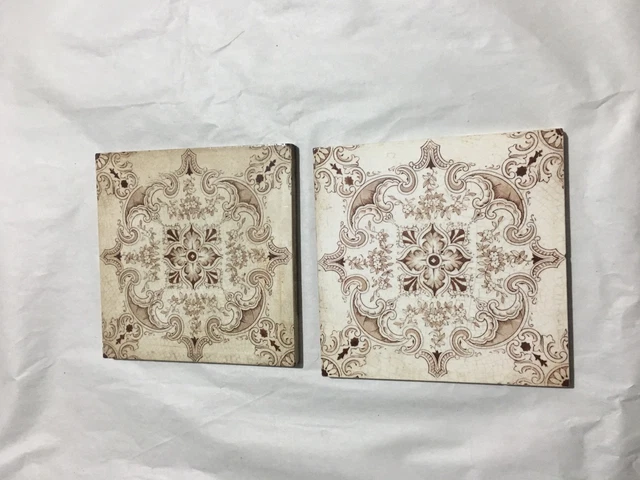 Vintage Ceramic Tiles  2 Pieces 2