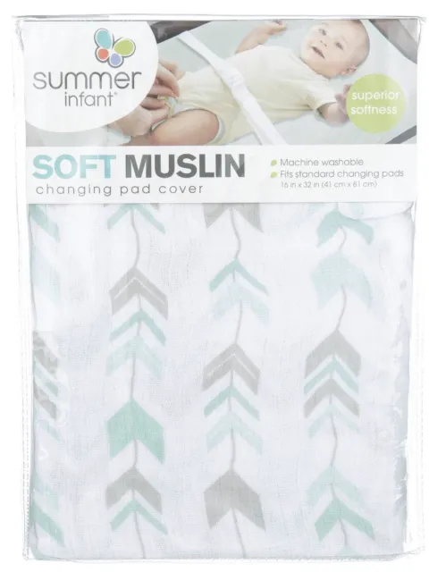 Cubierta de almohadilla cambiante estándar de muselina suave de verano para bebés nuevas en paquete