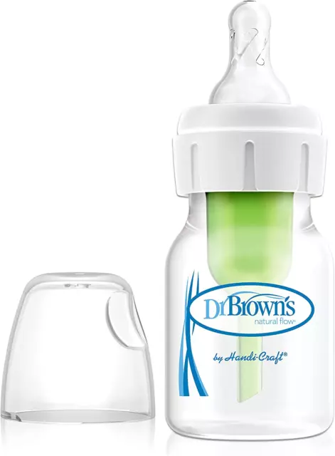 Dr. Brown'S Narrow Neck Feeding Bottle Options with Level 1 Teat, 60 Ml Capacity