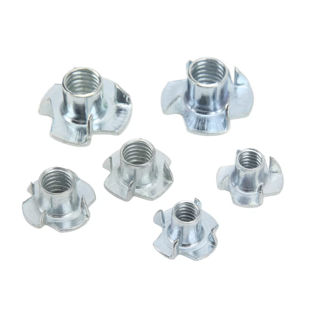 Gewindeeinsätze 110 Stück Kohlenstoffstahl T-Muttern 1/4 Zoll 5/16