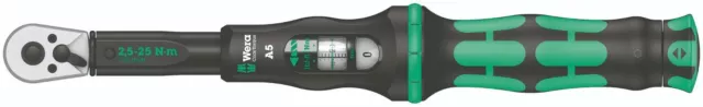 Wera Click-Torque A 5 Torque Wrench 2.5 -25 Nm 1/4" Drive 05075604001