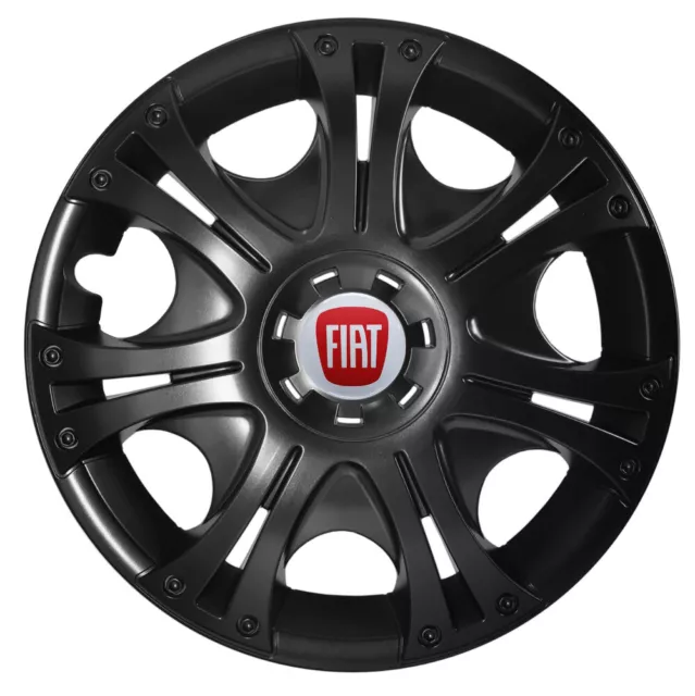 4x14" Wheel trims wheel covers fit Fiat 500 14 inches black NEW