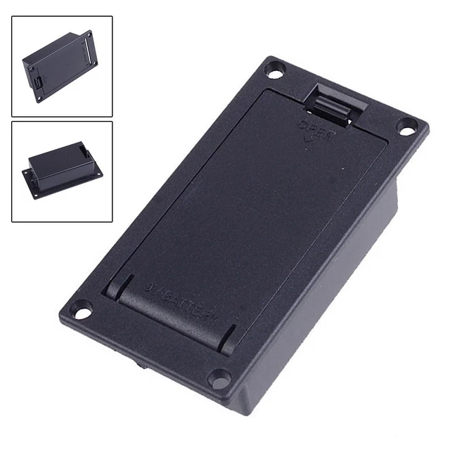 Support Pile 9V Pour Guitare/basse - Boîtier Plastique Remplacement - 8x3x3 Cm