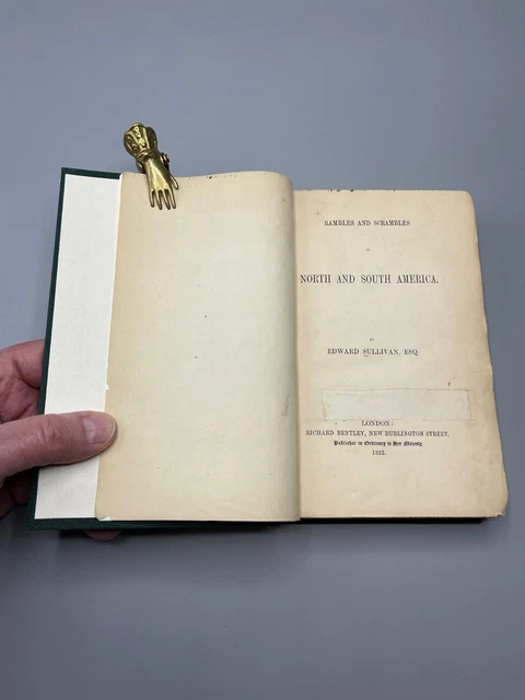 Rare 1852 Book - North & South America - No Reserve!