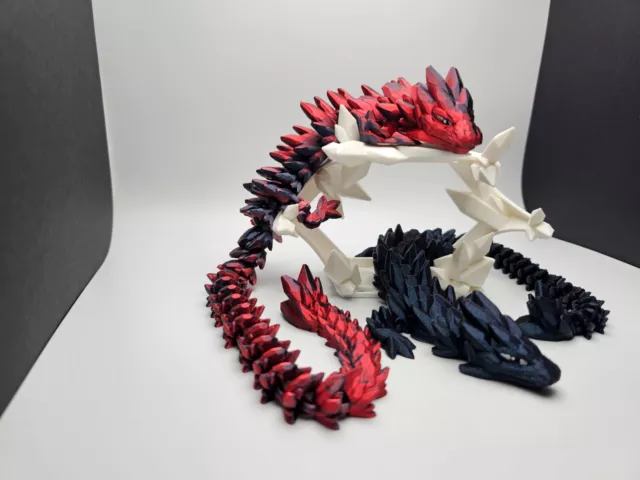 Flexible Gemstone Dragon- 3D Printed with Color Changing and Rainbow