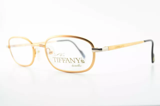 LIFE by TIFFANY Lunettes Brille T673 53-19 140 23K Gold Plated Silver 90s Italy