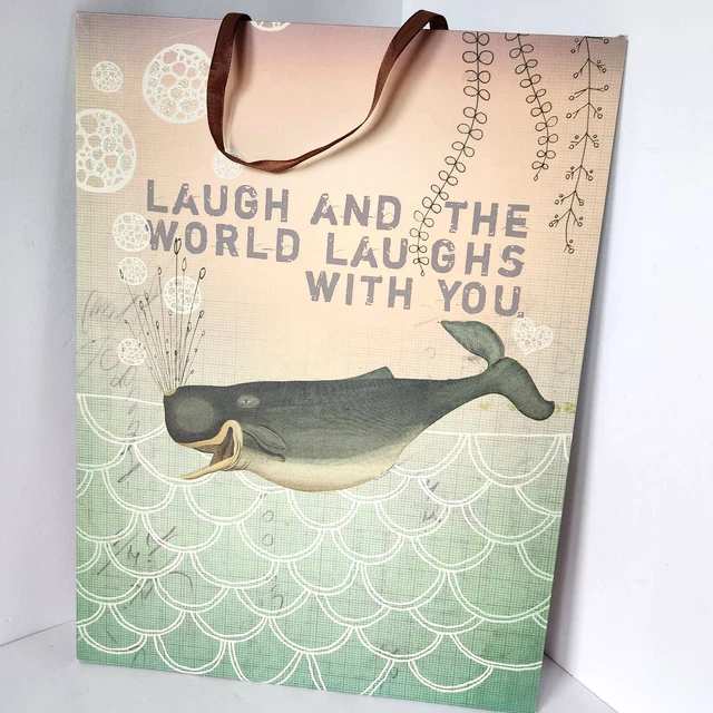 Whimsical Whale Wall Hanging Board by Anahata Joy Katkin Nursery Office Home