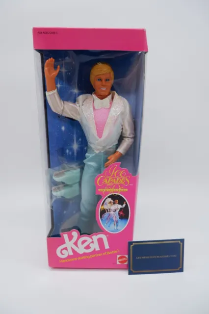 Barbie 1989 Ice Capades Ken 50Th Anniversary  Made In Malaysia Nrfb