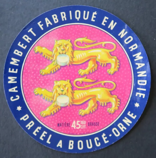 Etiquette fromage    CAMEMBERT PREEL A BOUCE ORNE normandie cheese label 19