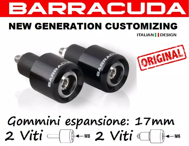 Barracuda Contrappesi Terminali Manubri Neri Per Ducati Monster 600