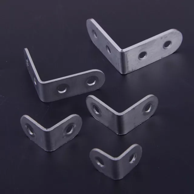 10x L Shape Right Angle Corner Bracket Brace Joint Stainless Steel Shelf Support