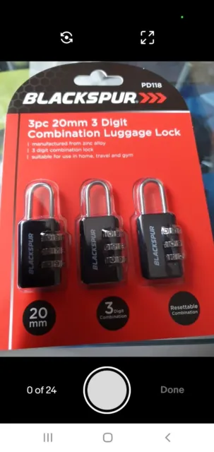 3 pack Combination Locks Travel Luggage Bag Padlock Gym Locker Suitcase Lock UK