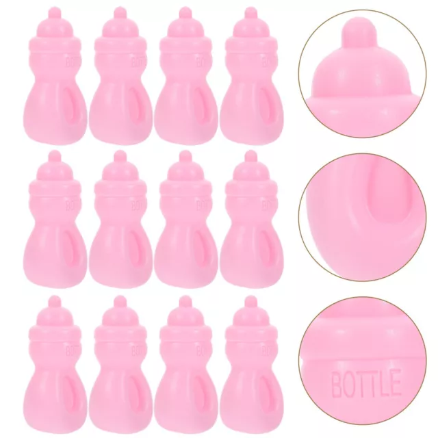 20pcs Miniature Doll Milk Bottles Mini Baby Doll Feed Bottle Doll House Supply