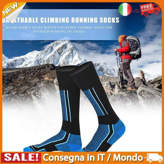 IT 2pcs Winter Warm Thickened Ski Socks Outdoor Stockings (Kids Blue Black)