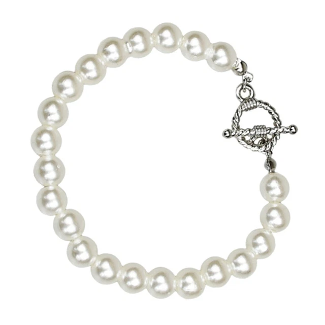 Otto Clasp Pearl Bracelet Beach Feet Anklet Elasticity Beaded Imitation