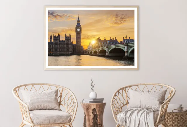 Westminster Bridge at Sunset Print Premium Poster High Quality choose sizes