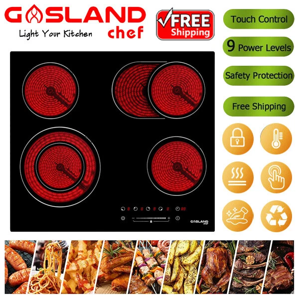 GASLAND Chef Electric Ceramic Hob 60cm Cooktop Built-in Touch Control Child Lock
