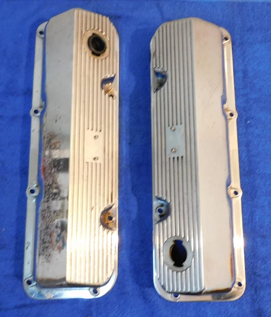 1970 1971 Boss Mustang Cougar ORIGINAL BOSS 302 351 FINNED ALUMINUM VALVE COVERS
