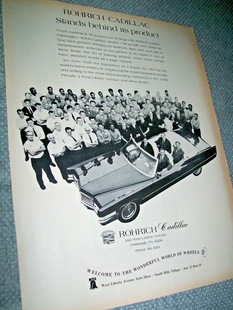 1970 Cadillac convertible large-size mag Pittsburgh car dealership ad -Rohrich