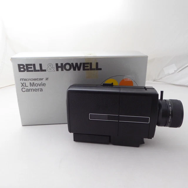 Cámara de cine vintage Bell & Howell Microstar Z XL en funcionamiento y en caja