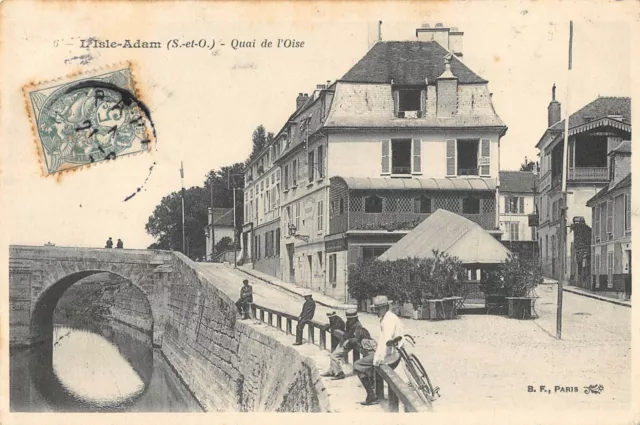 Cpa 95 L'isle Adam Quai De L'oise