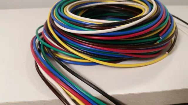 16 GAUGE WIRE 7 COLORS 5 FT EA PRIMARY AWG STRANDED COPPER POWER MTW bwrgybb