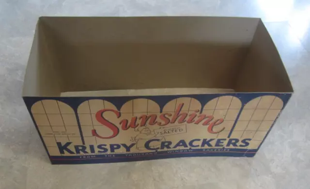 Huge Old Vintage -  SUNSHINE Krispy CRACKERS -  STORE DISPLAY - Box / Sign