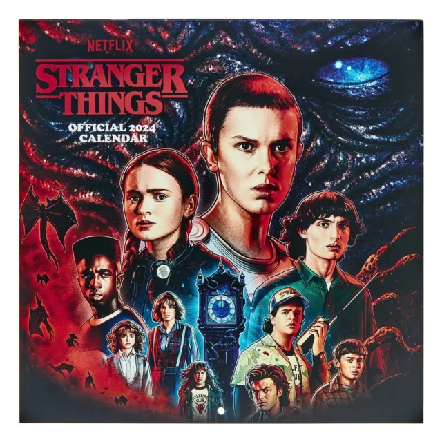 STRANGER THINGS OFFICIAL 2024 Calendar Square 30 X 30cm Month to View
