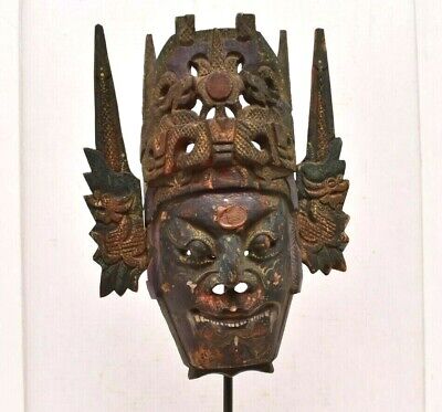 Fare Balinese Topeng dance mask Antique OLD Bali Indonesian Carved Wood