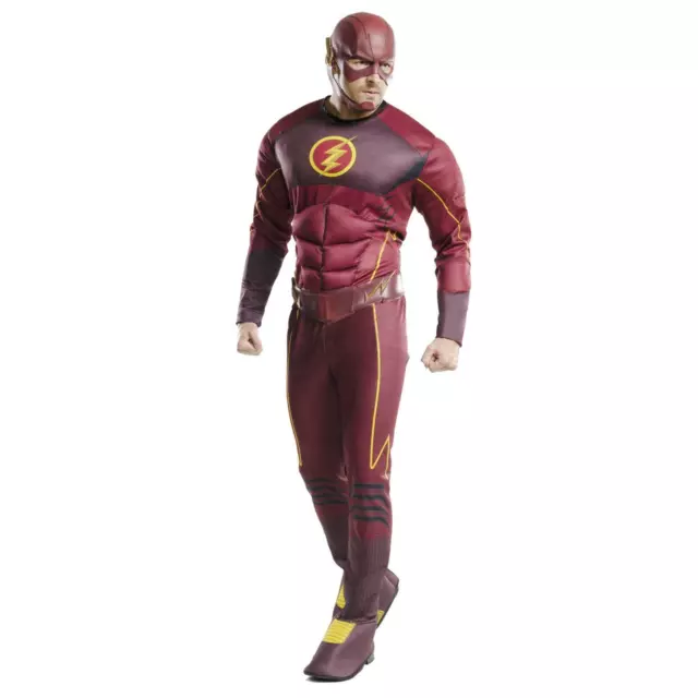 Hombre Oficial Dc The Flash Disfraz Músculos Pectorales Cómic Superhéroe Adulto