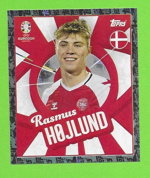 TOPPS FUSSBALL EURO EM 2024 Dänemark Rasmus Hojlund DEN PTW Parallel