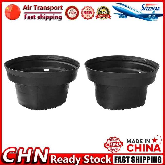 2pcs 6.5in Waterproof Car Speaker Covers Soft Silicone Horn Spacer (Black) Fr
