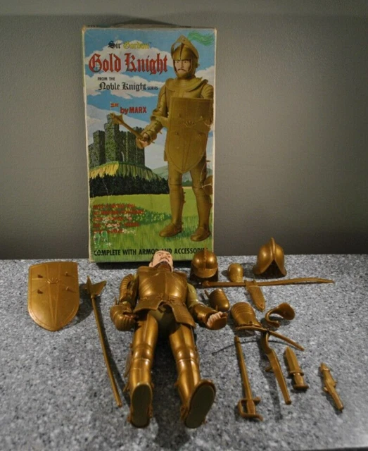 MARX NOBLE KNIGHT Gold Armor Weapons Accessory johnny west toy