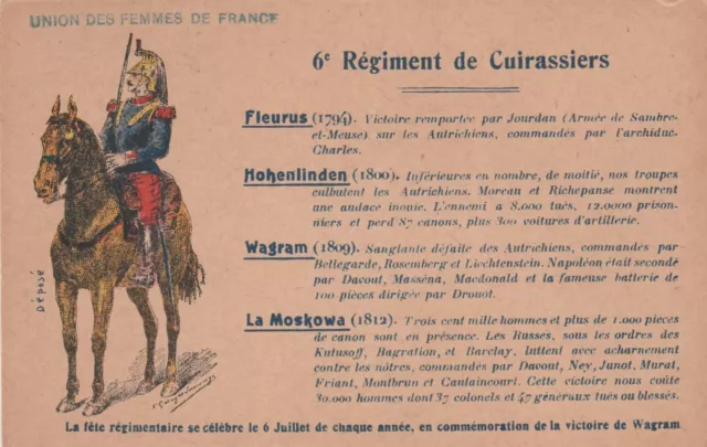 CPA Carte Postale du DRAPEAU 6 ème Regiment de Cuirassiers