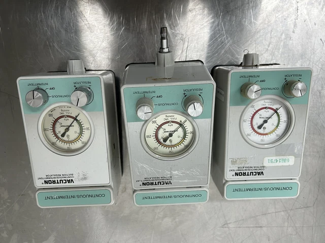 3- Allied 22050523 Vacutron Continuous/Intermittent Suction Regulators ~ 25343