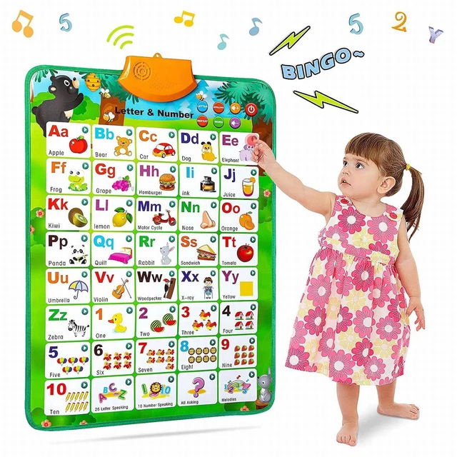 ELECTRONIC READING ALPHABET Wall Chart ABC 123 Singing Learning Poster