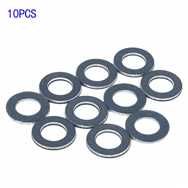 Rondelles D'Étanchéité Bouchon Vidange Huile 14mm ID 20mm OD - Lot De 10 Joints Aluminium