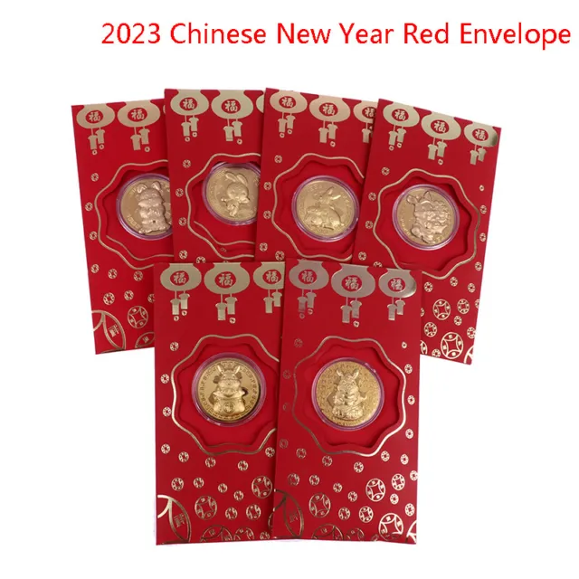 2023 Year of the Rabbit Commemorative Coin New year Red Envelope Decoration{