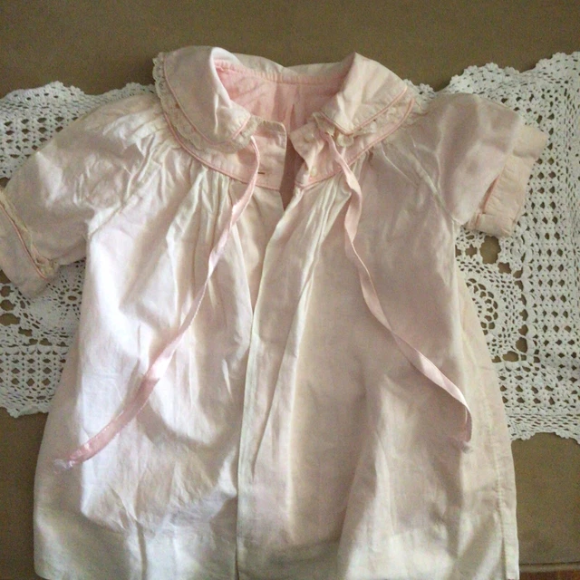 1940s Infant Clothing Pink Christening Coat For Infant Or Baby Dolls