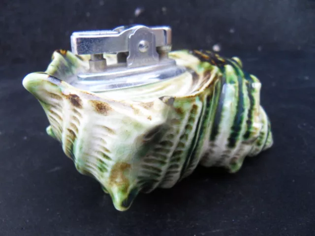 Briquet de table ceramique forme coquillage shell art deco 60.70's n°2