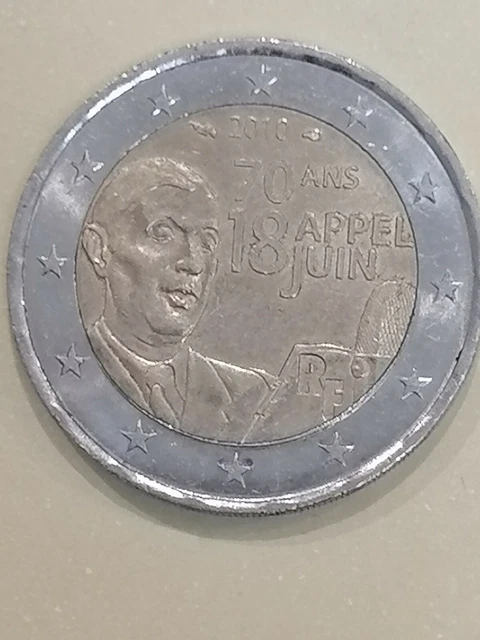 2 Euro Münze 70 Ans Appel Juin 2 EUROS COMMÉMORATIVE 70 Ans Appel du 18 juin Général De Gaulle EUR 500